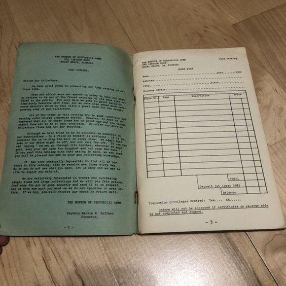 1952 Museum of Historical Arms catalog - Picture 2 of 5